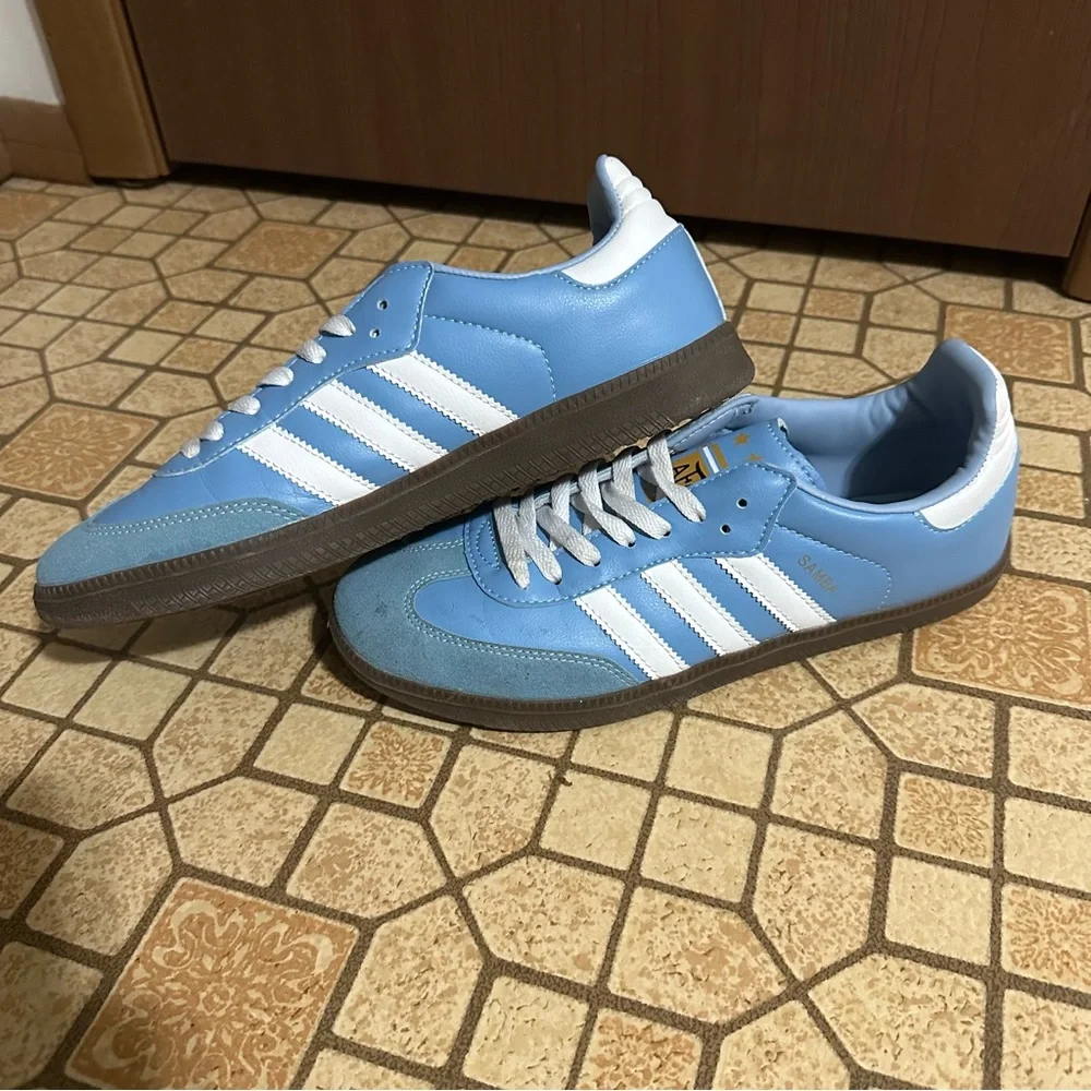 adidas Samba Argentina OG Shoes Blue Retro Classic Sneakers‎ Trainers Men Size 8
